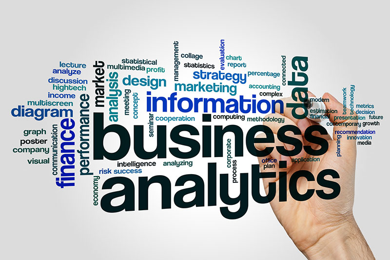 Business analytics word cloud